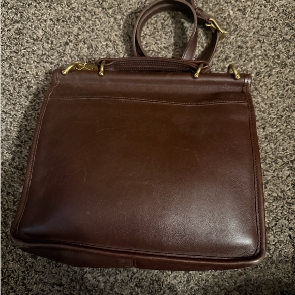 Coach Brown Leather Court Crossbody Bag - Picture 4 of 7